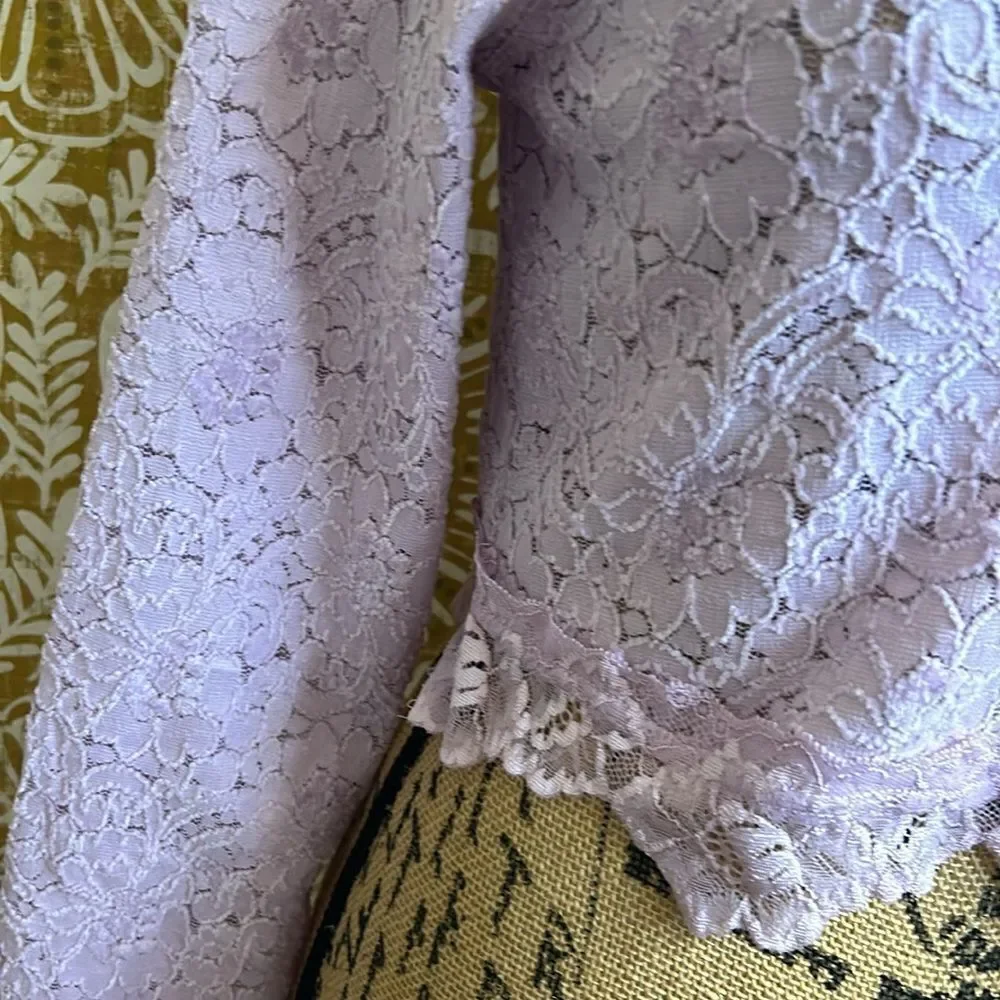 NWOT Free People Intimately Cloud Ride Lace Lounge Crop Top Brushed Lilac Sz M